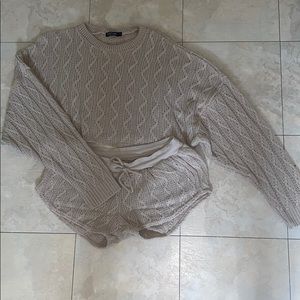 cropped lounge wear set